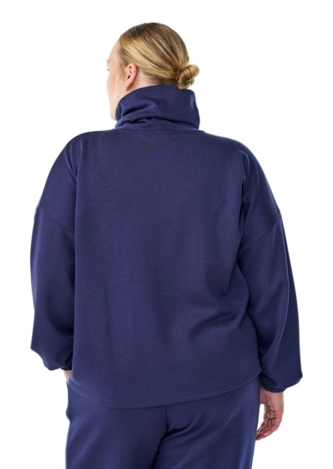 ZIZZI GRANATOWA BLUZA Z GOLFEM 055J