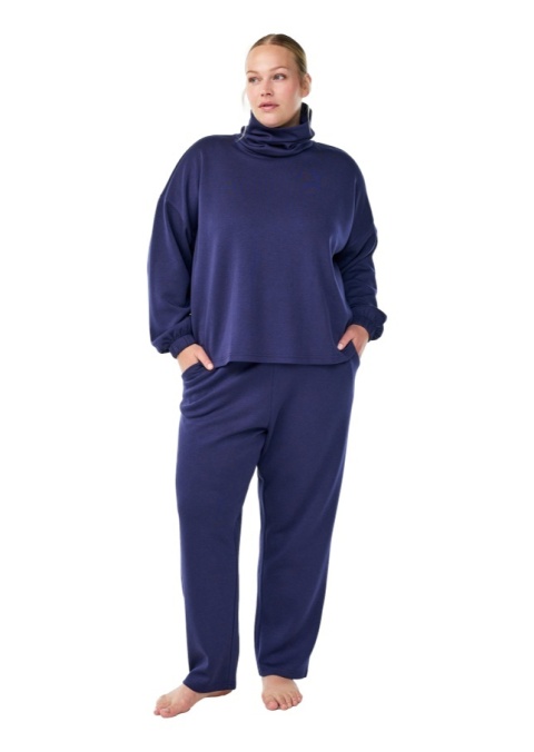 ZIZZI GRANATOWA BLUZA Z GOLFEM 055J