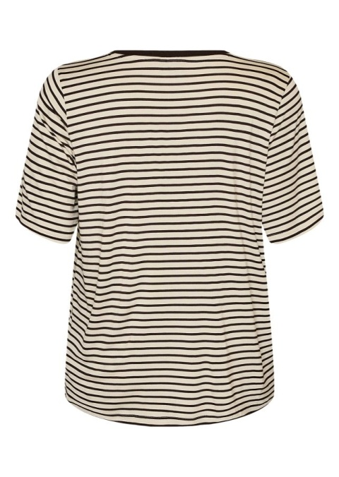 ZIZZI BEŻOWA BLUZKA T-SHIRT W PASKI 417B