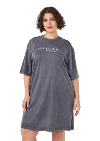 ZIZZI SZARA SUKIENKA T-SHIRTOWA BAWEŁNA 988A