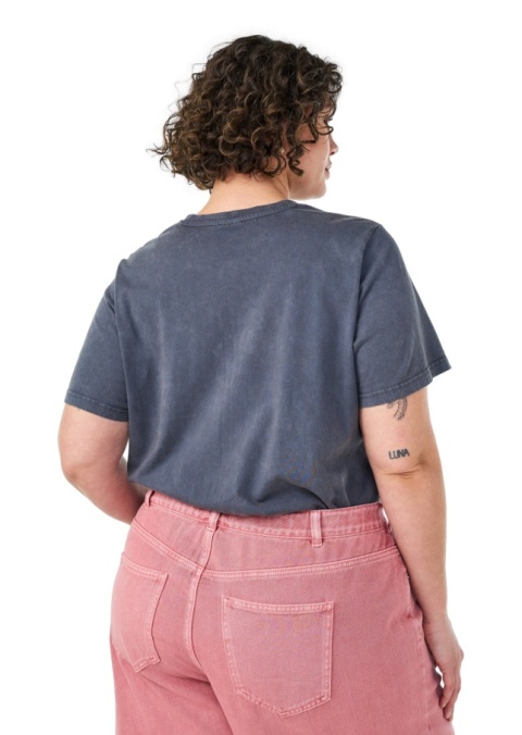 ZIZZI SZARY T-SHIRT NADRUK BAWEŁNA 976A
