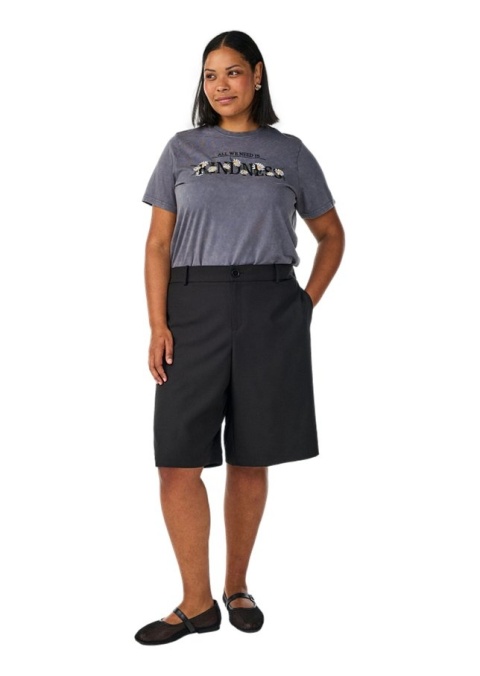 ZIZZI SZARY T-SHIRT NADRUK BAWEŁNA KWIATY 976B