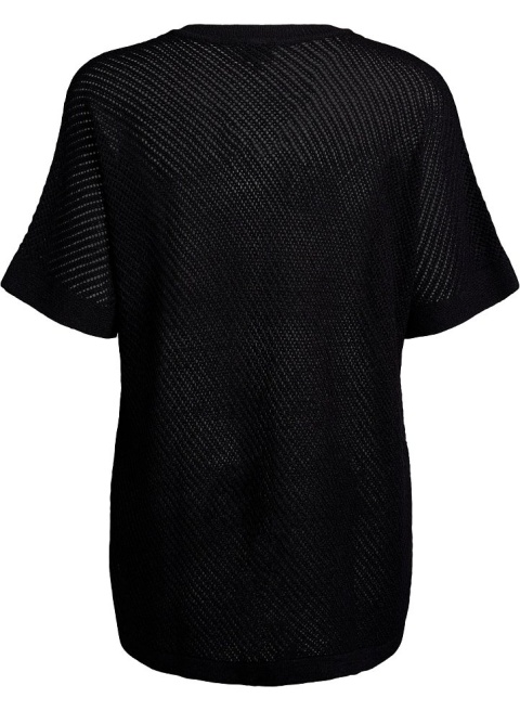 ZIZZI BLUZKA SWETER DZIANINA CZARNA DEKOLT 044A
