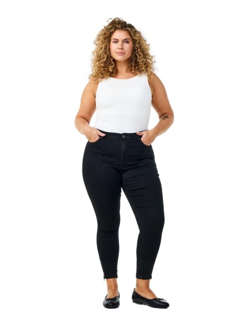 ZIZZI CZARNE JEANSY SPODNIE RURKI AMY 7/8 181A