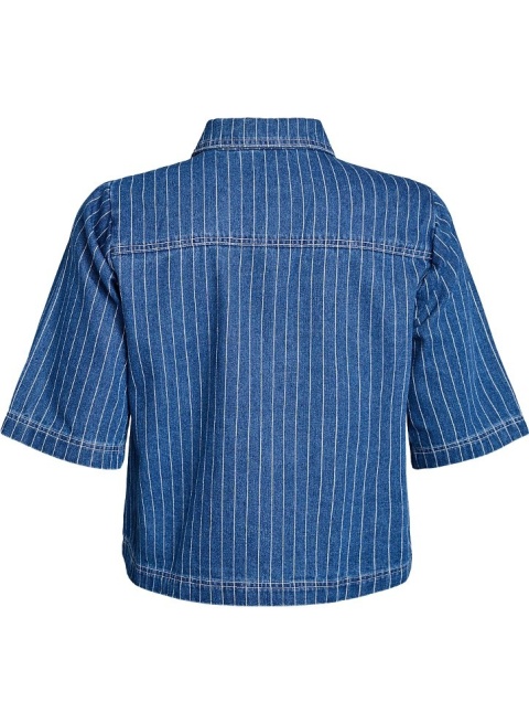 ZIZZI KRÓTKA KOSZULOWA JEANSOWA W PASKI 120B