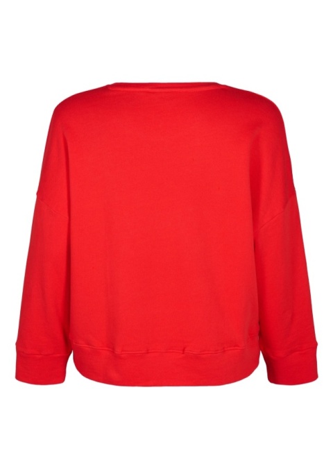 ZIZZI WYGODNA CZERWONA BLUZA NAPISY 424A