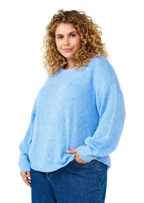 ZIZZI NIEBIESKI SWETER BLUZKA DZIANINA 415B