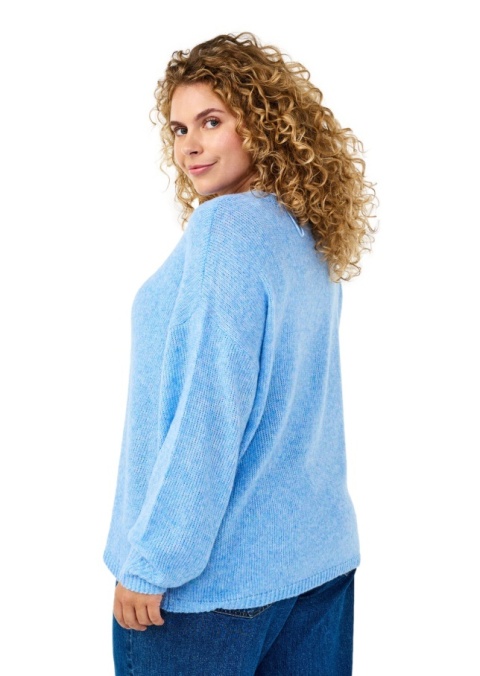 ZIZZI NIEBIESKI SWETER BLUZKA DZIANINA 415B