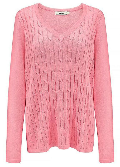 ZIZZI SWETER KLASYCZNY SEREK RÓŻOWY 525A ZIZZI SWETER KLASYCZNY SEREK RÓŻOWY 525A