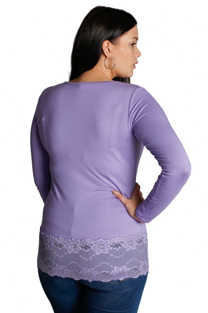 ZIZZI BLUZKA LONGSLEEVE KORONKA FIOLET 118C ZIZZI BLUZKA LONGSLEEVE KORONKA FIOLET 118C