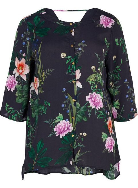 ZIZZI ZWIEWNA MODNA TUNIKA W KWIATY 167A ZIZZI ZWIEWNA MODNA TUNIKA W KWIATY 167A