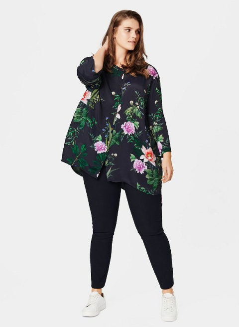ZIZZI ZWIEWNA MODNA TUNIKA W KWIATY 167A ZIZZI ZWIEWNA MODNA TUNIKA W KWIATY 167A