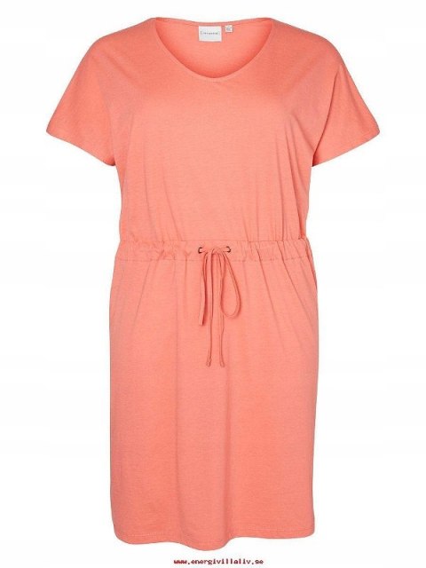 JUNAROSE MODNA SUKIENKA KORAL PLUS SIZE 4508 JUNAROSE MODNA SUKIENKA KORAL PLUS SIZE 4508