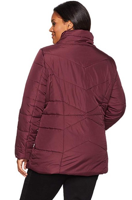 JUNAROSE PRZESZYWANA KURTKA BORDO 6729 JUNAROSE PRZESZYWANA KURTKA BORDO 6729