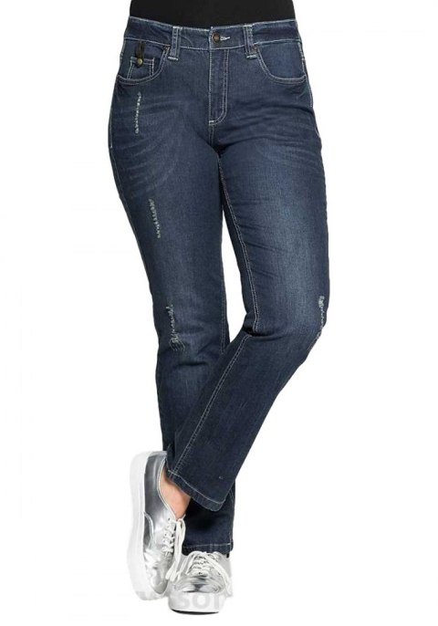 SHEEGO SPODNIE CIEMNY JEANS PRZECIERANY SH21 SHEEGO SPODNIE CIEMNY JEANS PRZECIERANY SH21