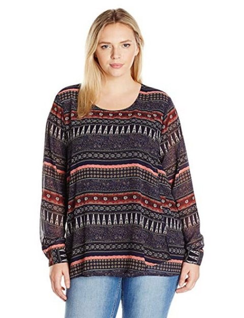 JUNAROSE ZWIEWNA TUNIKA WZORY BOHO 5047 JUNAROSE ZWIEWNA TUNIKA WZORY BOHO 5047