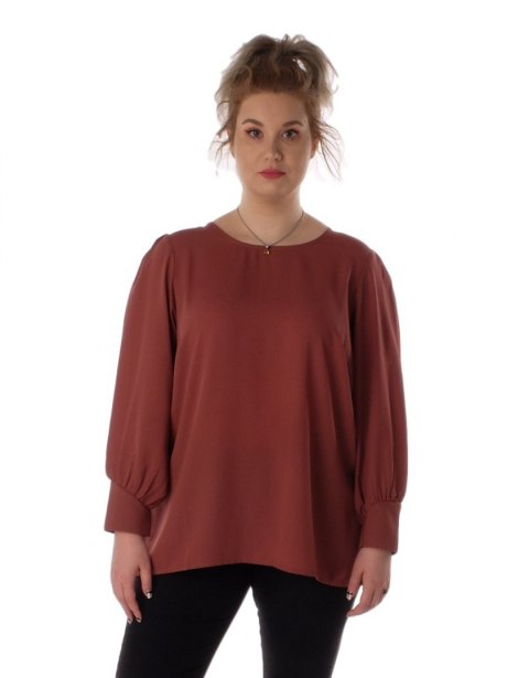 ZIZZI ELEGANCKA CEGLATA BLUZKA BUFKI 329A ZIZZI ELEGANCKA CEGLATA BLUZKA BUFKI 329A