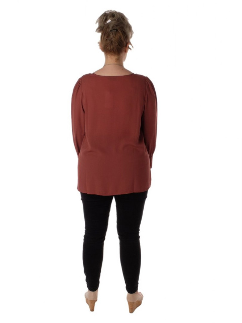 ZIZZI ELEGANCKA CEGLATA BLUZKA BUFKI 329A ZIZZI ELEGANCKA CEGLATA BLUZKA BUFKI 329A