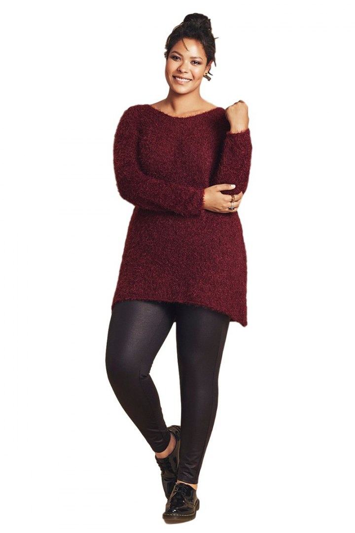 ZIZZI MODNE WOSKOWANE CZARNE LEGGINSY 415A ZIZZI MODNE WOSKOWANE CZARNE LEGGINSY 415A