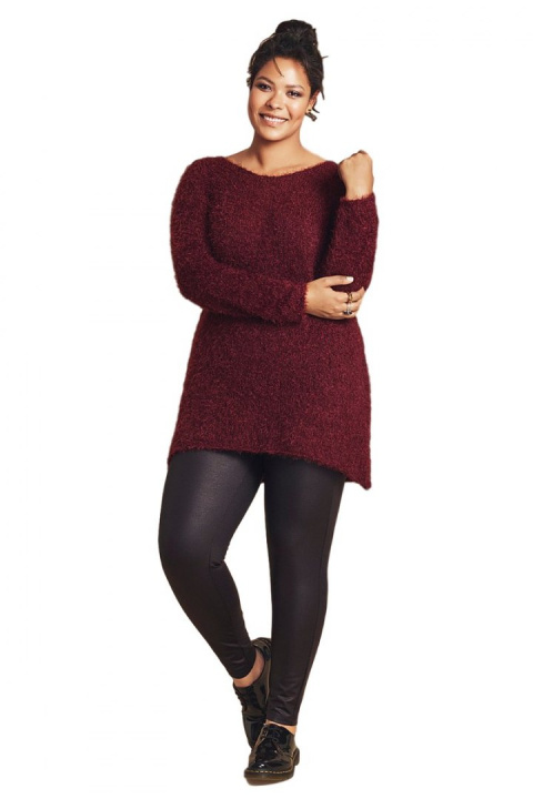 ZIZZI MODNE WOSKOWANE CZARNE LEGGINSY 415A ZIZZI MODNE WOSKOWANE CZARNE LEGGINSY 415A