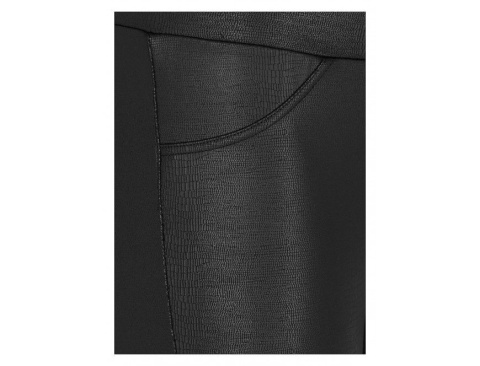 ZIZZI MODNE WOSKOWANE CZARNE LEGGINSY 415A ZIZZI MODNE WOSKOWANE CZARNE LEGGINSY 415A