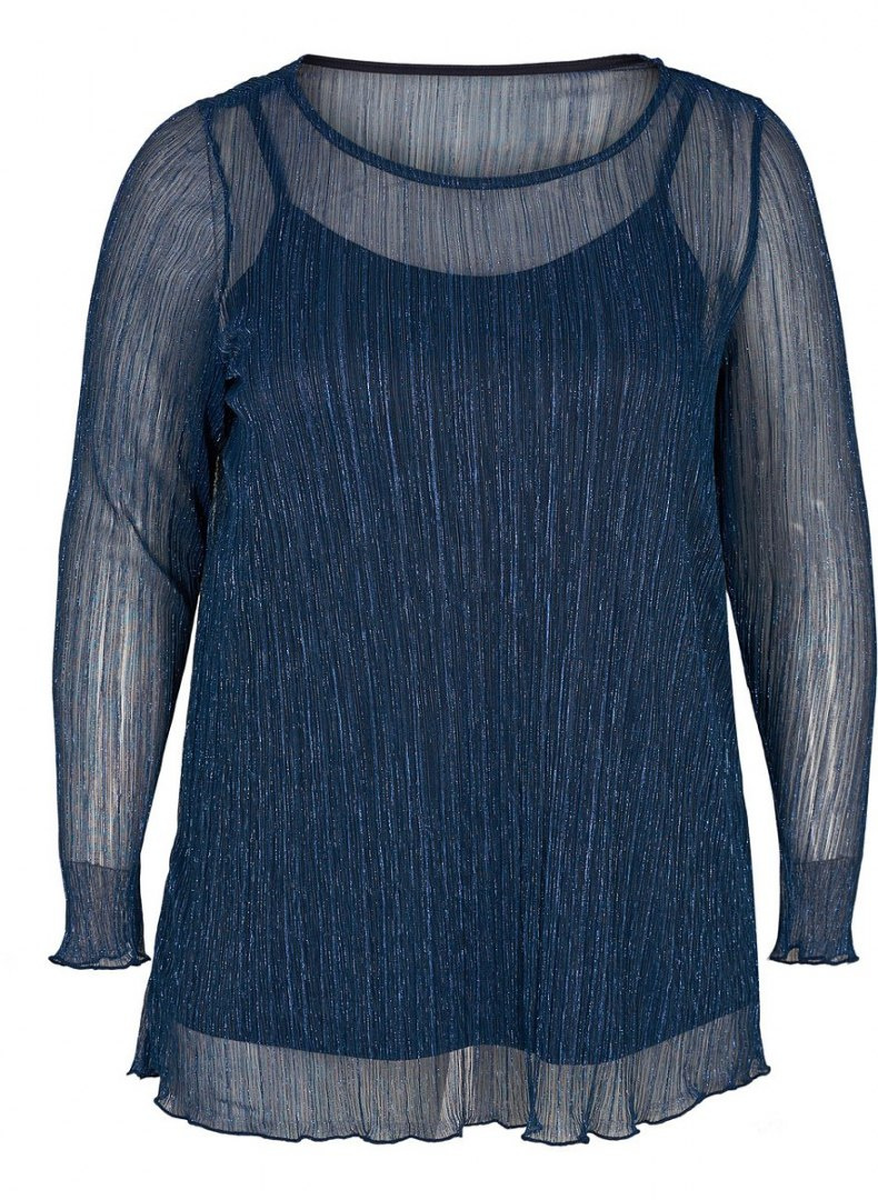 ZIZZI ELEGANCKA BLUZKA MGIEŁKA GRANAT 342B ZIZZI ELEGANCKA BLUZKA MGIEŁKA GRANAT 342B
