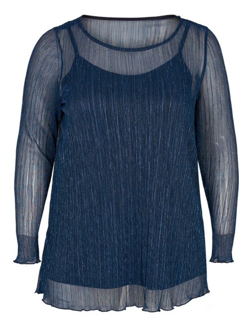 ZIZZI ELEGANCKA BLUZKA MGIEŁKA GRANAT 342B ZIZZI ELEGANCKA BLUZKA MGIEŁKA GRANAT 342B