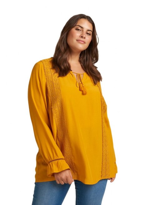 ZIZZI ŻÓŁTA BLUZKA AŻUR STYL BOHO 059A ZIZZI ŻÓŁTA BLUZKA AŻUR STYL BOHO 059A