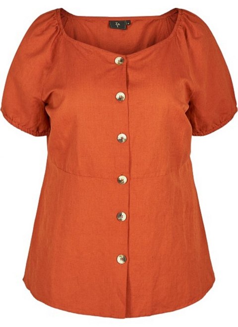 ZIZZI ELEGANCKA CEGLANA BLUZKA GUZIKI 809A ZIZZI ELEGANCKA CEGLANA BLUZKA GUZIKI 809A