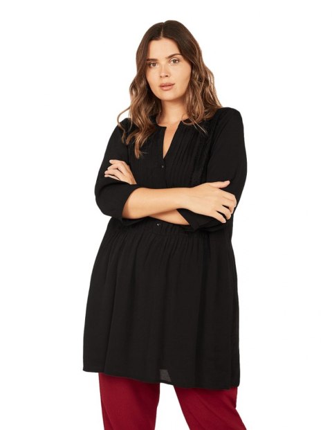 ZIZZI ELEGANCKA CZARNA TUNIKA KORONKA Z086 ZIZZI ELEGANCKA CZARNA TUNIKA KORONKA Z086