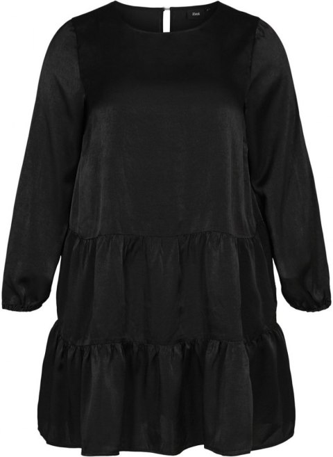 ZIZZI MODNA CZARNA SUKIENKA FALBANA 123C ZIZZI MODNA CZARNA SUKIENKA FALBANA 123C
