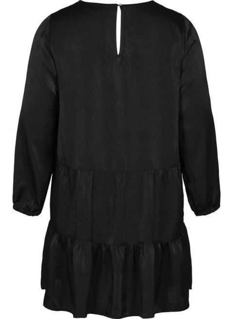ZIZZI MODNA CZARNA SUKIENKA FALBANA 123C ZIZZI MODNA CZARNA SUKIENKA FALBANA 123C