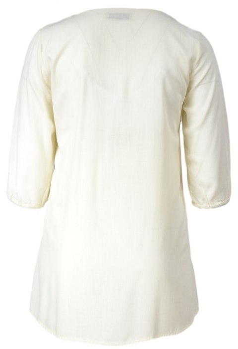 ZIZZI ELEGANCKA BLUZKA ŻABOT BEŻOWA Z159 ZIZZI ELEGANCKA BLUZKA ŻABOT BEŻOWA Z159