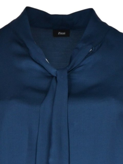 ZIZZI ELEGANCKA SATYNOWA BLUZKA MORSKA Z181 ZIZZI ELEGANCKA SATYNOWA BLUZKA MORSKA Z181