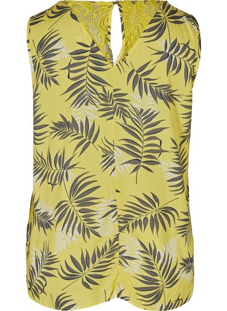 ZIZZI MODNA ŻÓŁTA BLUZKA W LIŚCIE 020F ZIZZI MODNA ŻÓŁTA BLUZKA W LIŚCIE 020F