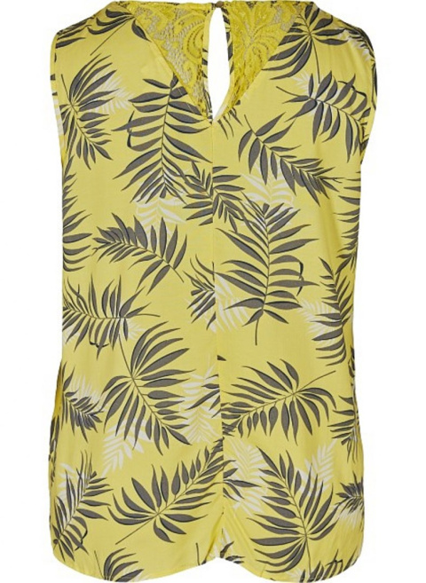 ZIZZI MODNA ŻÓŁTA BLUZKA W LIŚCIE 020F ZIZZI MODNA ŻÓŁTA BLUZKA W LIŚCIE 020F