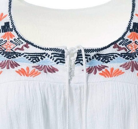 ULLA POPKEN GUSTOWNA TUNIKA BOHO BIAŁA UP02 ULLA POPKEN GUSTOWNA TUNIKA BOHO BIAŁA UP02
