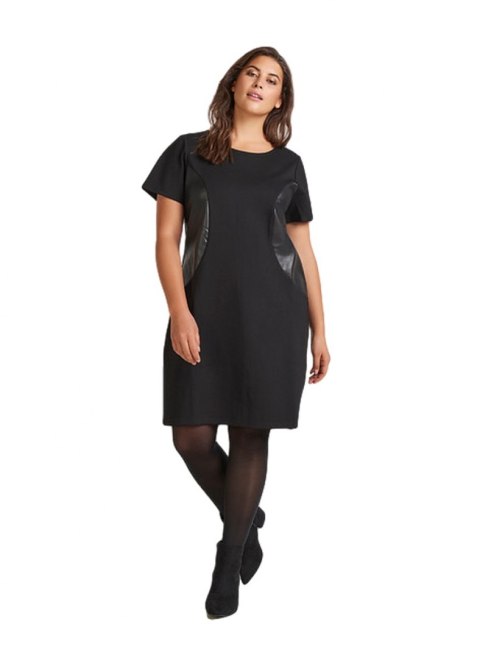 ZIZZI ELEGANCKA CZARNA SUKIENKA WSTAWKI 370A ZIZZI ELEGANCKA CZARNA SUKIENKA WSTAWKI 370A
