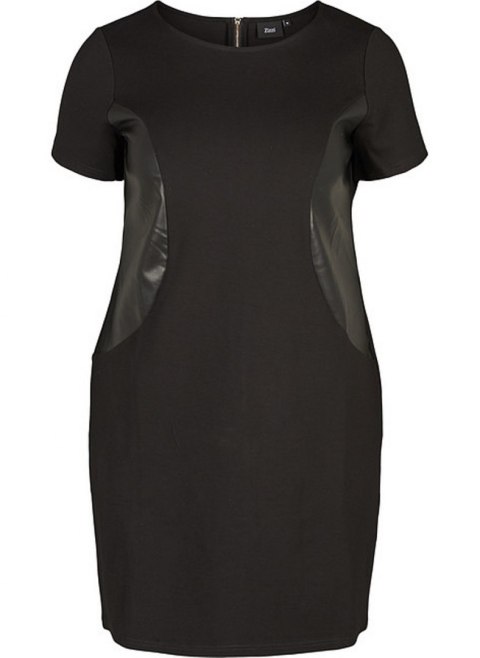 ZIZZI ELEGANCKA CZARNA SUKIENKA WSTAWKI 370A ZIZZI ELEGANCKA CZARNA SUKIENKA WSTAWKI 370A