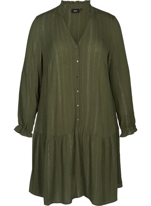 ZIZZI SUKIENKA POŁYSKUJĄCA NIĆ KHAKI 507A ZIZZI SUKIENKA POŁYSKUJĄCA NIĆ KHAKI 507A