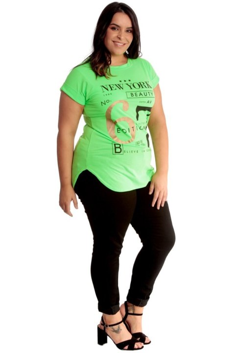 NOUVELLE ZIELONY NEON T-SHIRT WZÓR NO115 NOUVELLE ZIELONY NEON T-SHIRT WZÓR NO115