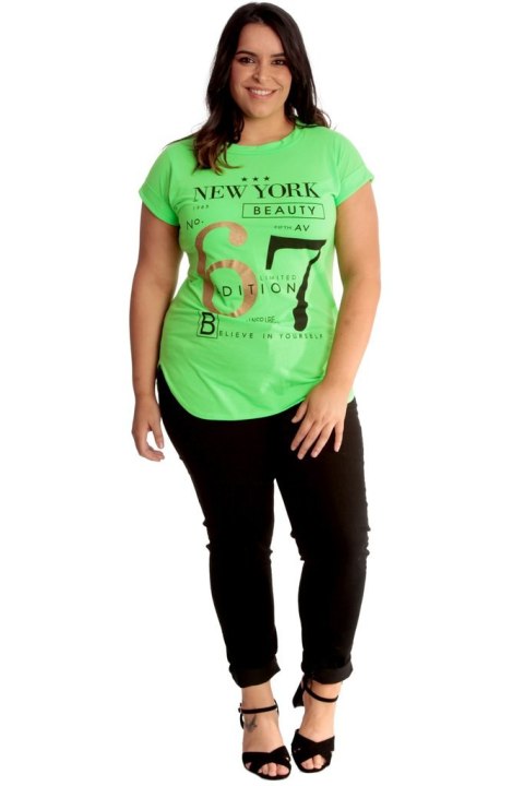 NOUVELLE ZIELONY NEON T-SHIRT WZÓR NO115 NOUVELLE ZIELONY NEON T-SHIRT WZÓR NO115
