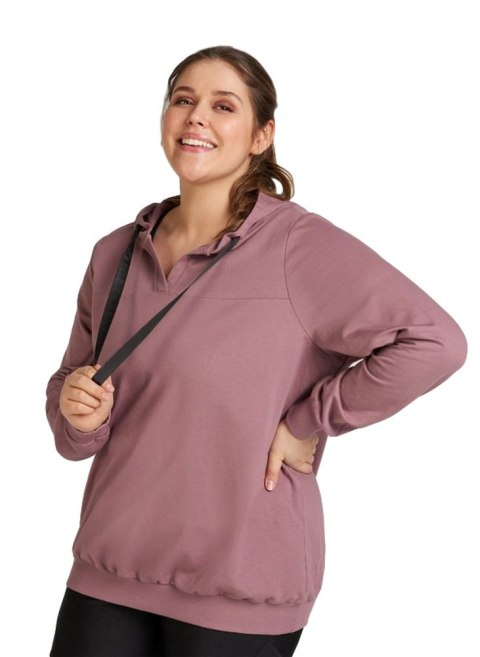 ZIZZI BLUZA Z KAPTUREM CIEMNY RÓŻ 433A ZIZZI BLUZA Z KAPTUREM CIEMNY RÓŻ 433A