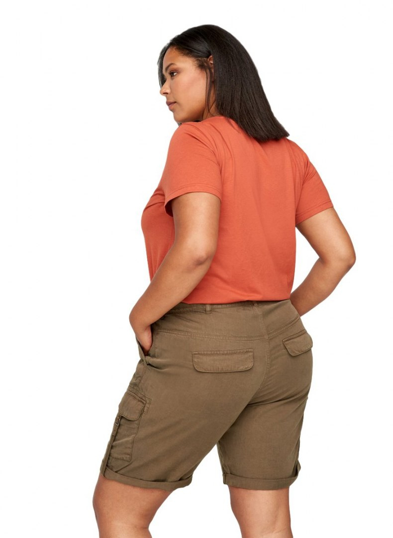 ZIZZI LETKIE BAWEŁNIANE SPODENKI KHAKI 318A ZIZZI LETKIE BAWEŁNIANE SPODENKI KHAKI 318A