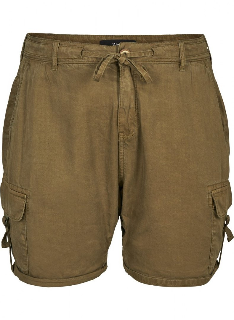 ZIZZI LETKIE BAWEŁNIANE SPODENKI KHAKI 318A ZIZZI LETKIE BAWEŁNIANE SPODENKI KHAKI 318A