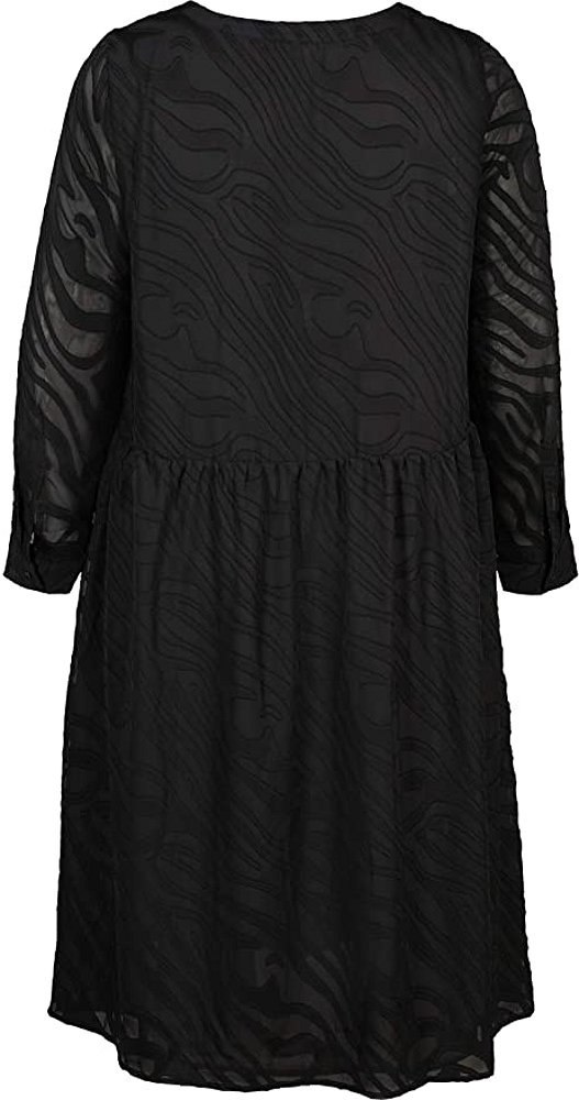 ZIZZI ELEGANCKA CZARNA SUKIENKA MIDI 135A ZIZZI ELEGANCKA CZARNA SUKIENKA MIDI 135A