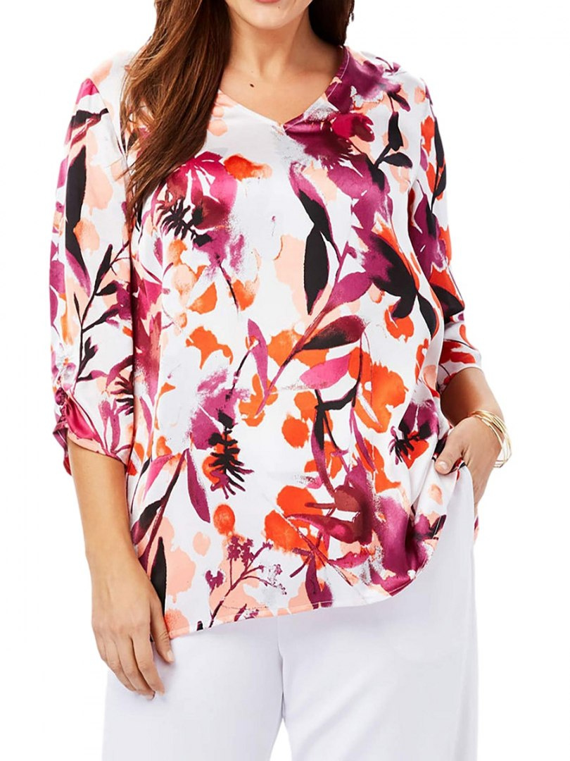 JESSICA LONDON UROCZA KWIATOWA BLUZKA JL01 JESSICA LONDON UROCZA KWIATOWA BLUZKA JL01