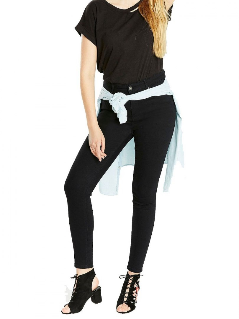 SIMPLY BE CZARNE KLASYCZNE JEANSY SB04 SIMPLY BE CZARNE KLASYCZNE JEANSY SB04