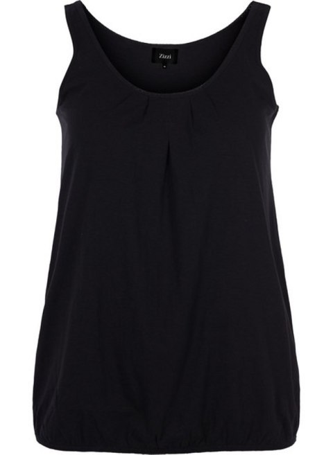 ZIZZI CZARNY TOP ŚCIĄGACZ BAWEŁNA 013B ZIZZI CZARNY TOP ŚCIĄGACZ BAWEŁNA 013B