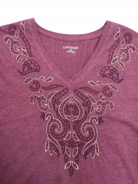 CATHERINES MODNA BLUZKA HAFTY BORDO CA02 CATHERINES MODNA BLUZKA HAFTY BORDO CA02